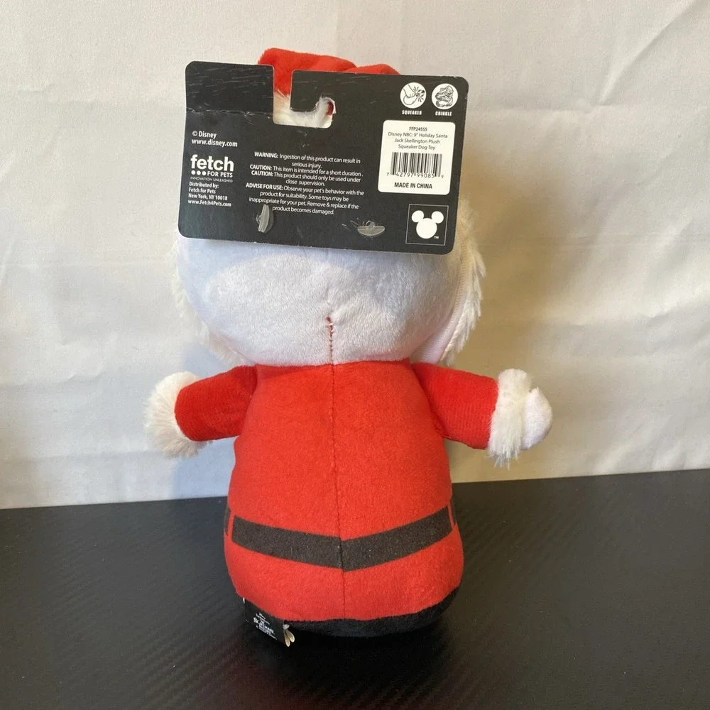 New! NIGHTMARE BEFORE CHRISTMAS SANTA JACK‎ SKELLINGTON PET DOG TOY